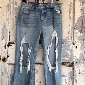 Distressed Jeans. Like, Super Distressed Jeans